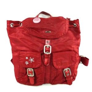 American Girl Red Drawstring Mini Backpack Purse Girls Bath & Body Works Promo